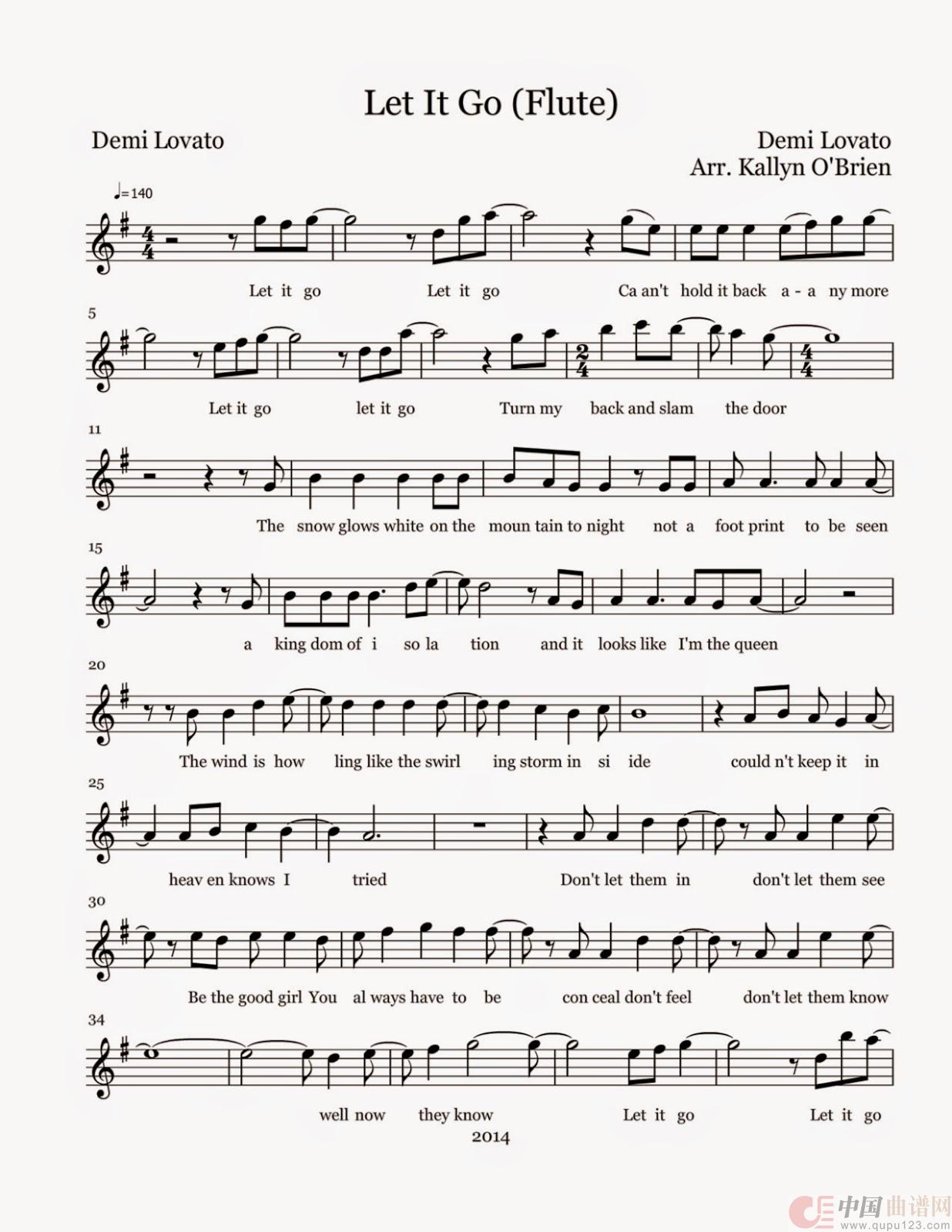 Let It Go（《冰雪奇缘》的主题曲）(1)：Let It Go Pg 1.jpg