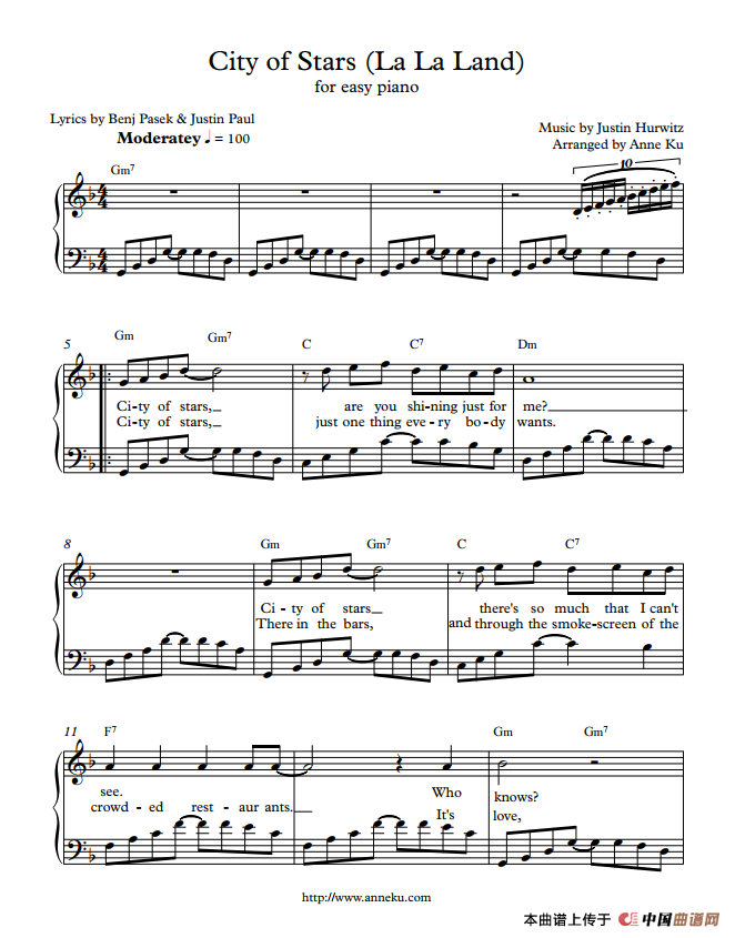 City of Stars（Lala Land）（钢琴弹唱谱）(1)：1.PNG