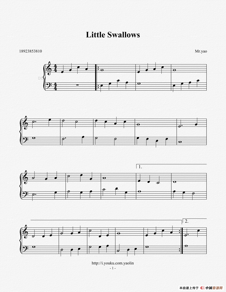 小燕子（简易钢琴曲、姚琳编配版）(1)：小燕子1.png