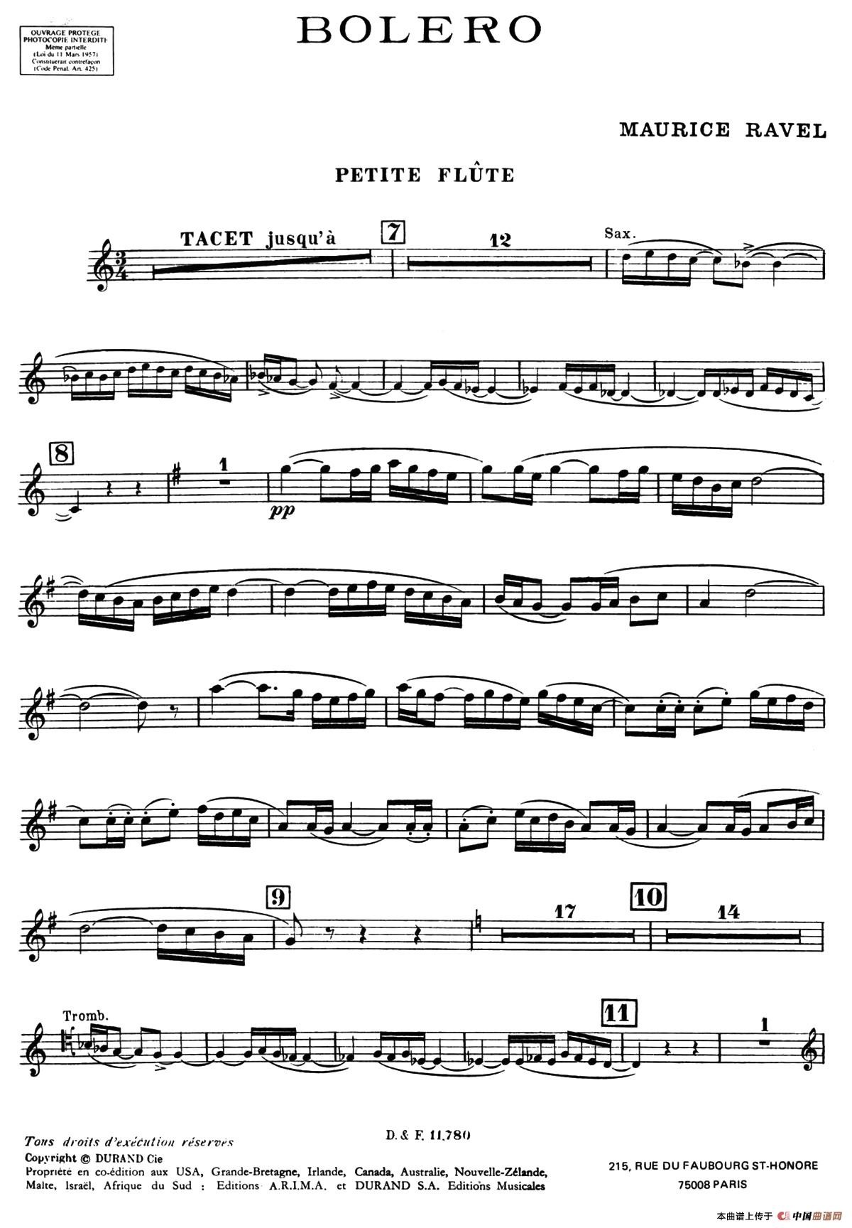BOLERO（波莱罗）（交响乐短笛分谱）(1)：001.jpg