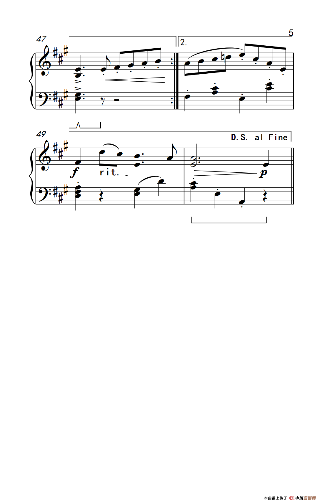金婚曲（约翰·汤普森 成人钢琴教程 第三册）(1)：245_7_5.png