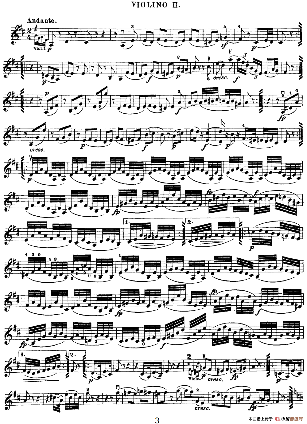Mozart《Quartet No.18 in A Major,K.464》（Violin 2分谱）(1)：Mozart《Quartet No.18 in A Major,K.464》(Violin 2分谱)_02.png