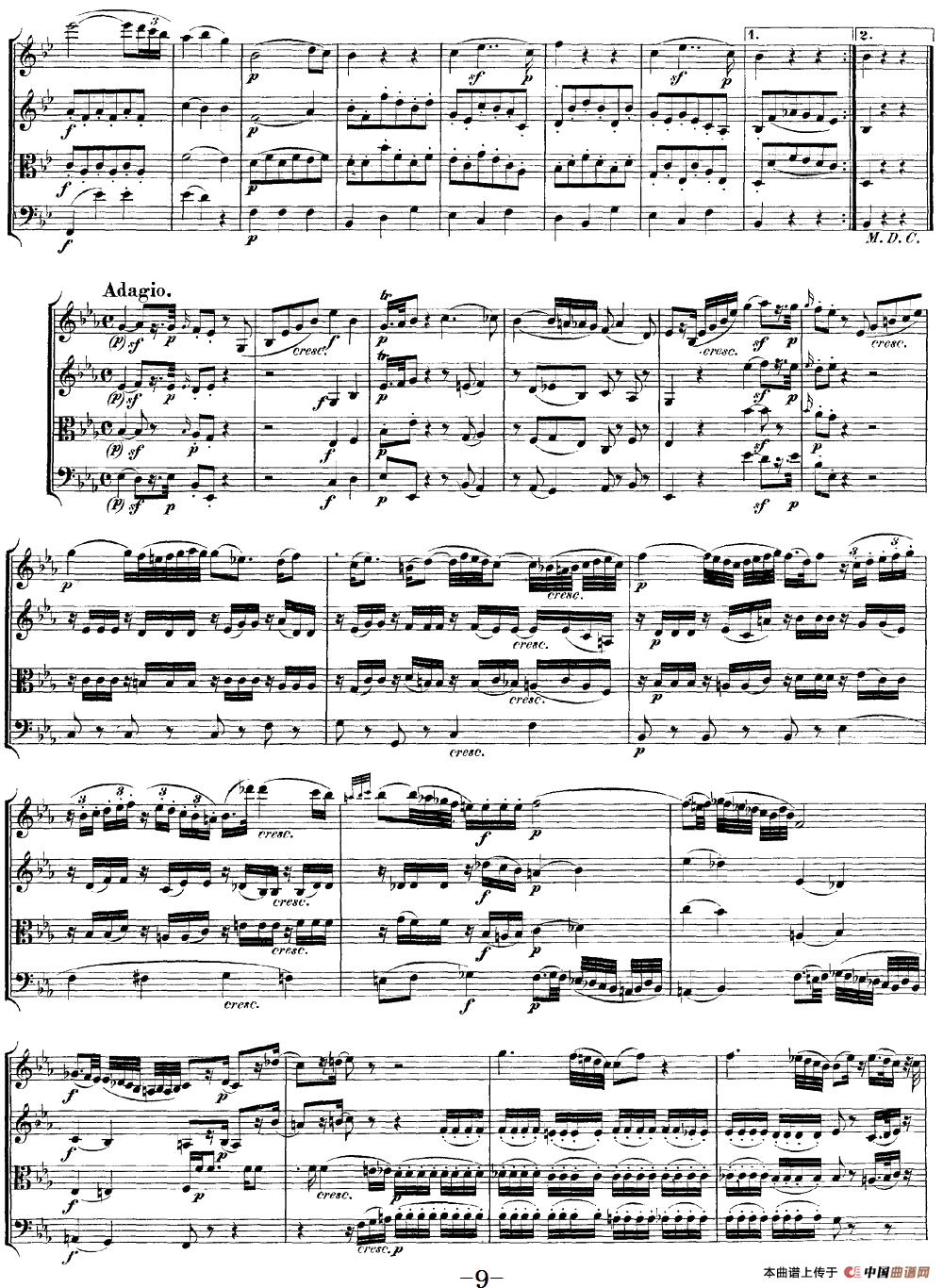 Mozart《Quartet No.17 in Bb Major,K.458》（总谱）(1)：Mozart《Quartet No.17 in Bb Major,K.458》(总谱)_08.png