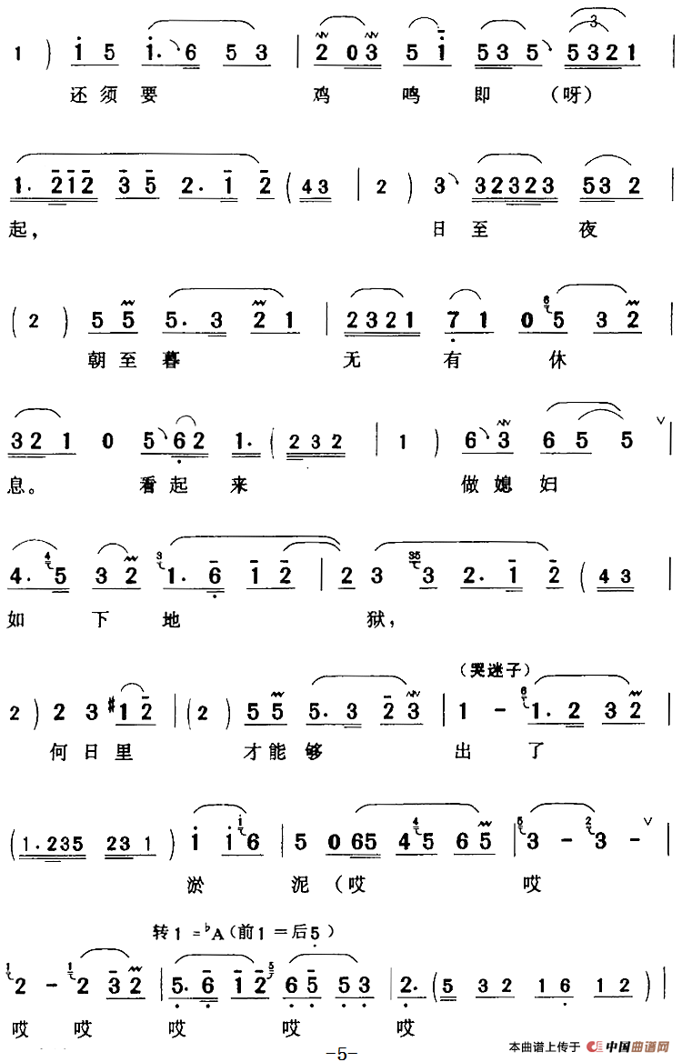 见婆婆面带怒失声动气（《孔雀东南飞》刘兰芝[旦]唱段）(1)：见婆婆面带怒失声动气（《孔雀东南飞》刘兰芝[旦]唱段）莲小君演唱 陈钧记谱268.png