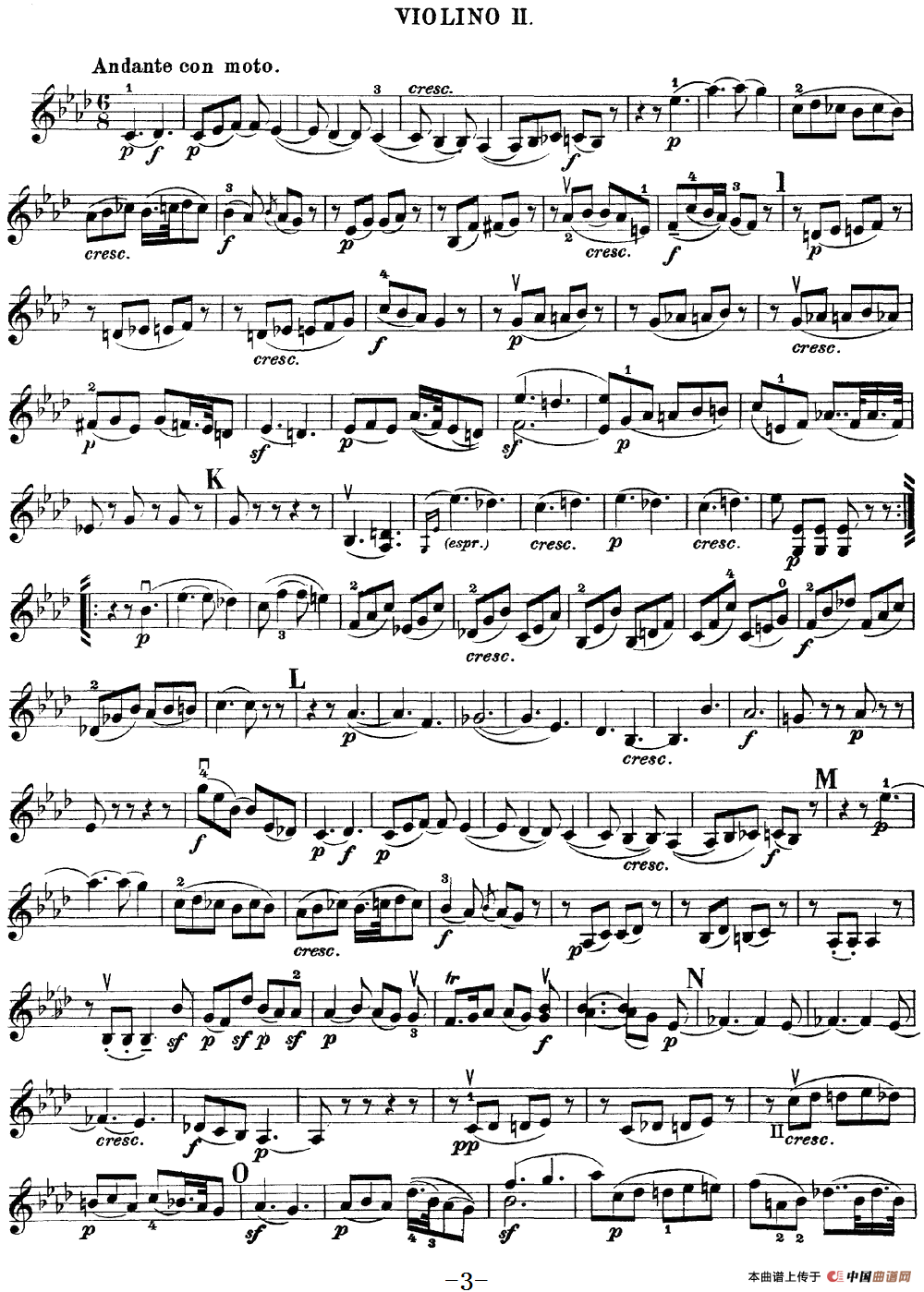 Mozart《Quartet No.16 in Eb Major,K.428》（Violin 2分谱）(1)：Mozart《Quartet No.16 in Eb Major,K.428》(Violin 2分谱)_02.png