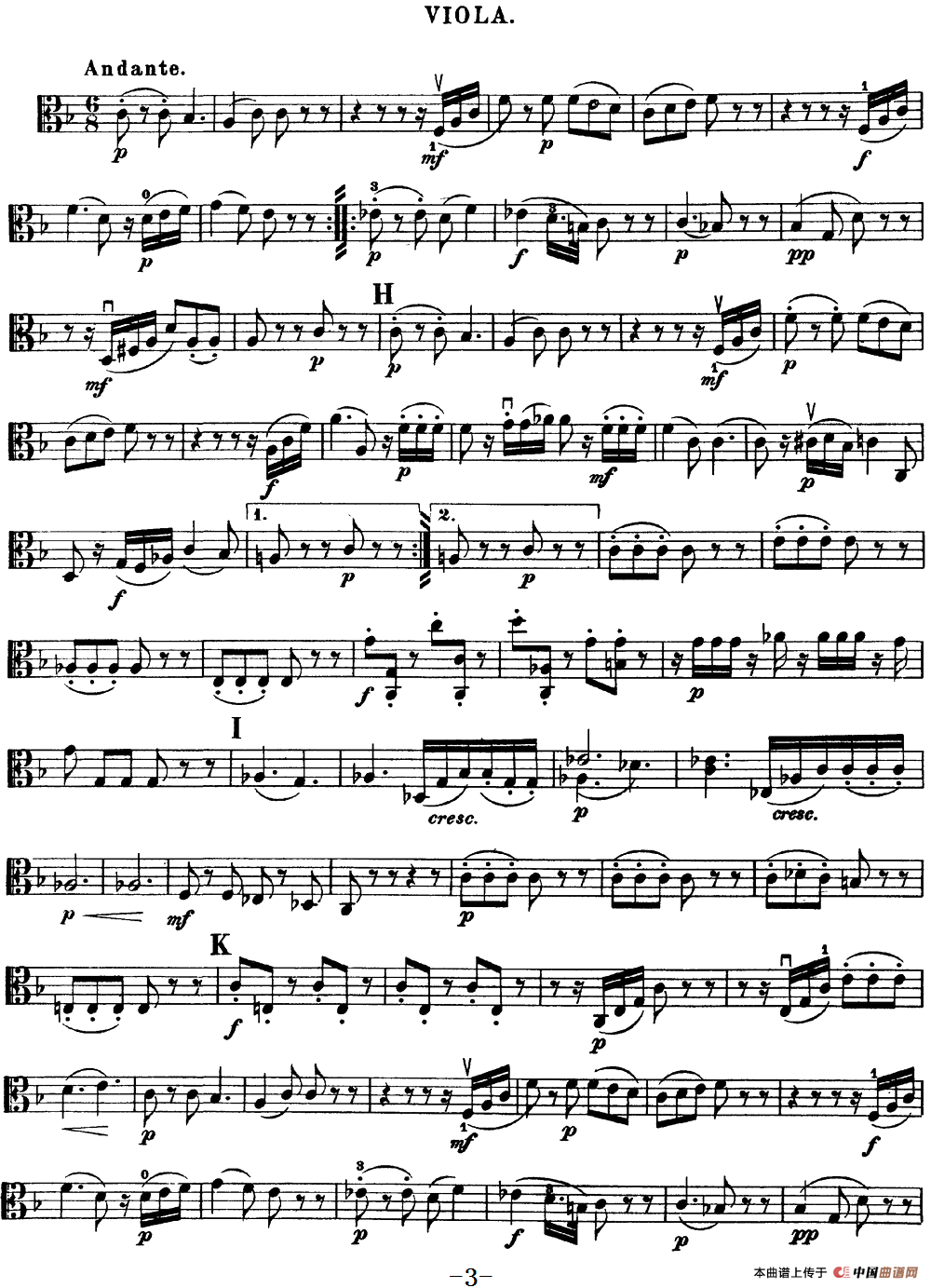 Mozart《Quartet No.15 in D Minor,K.421》（Viola分谱）(1)：Mozart《Quartet No.15 in D Minor,K.421》(Viola分谱)_02.png