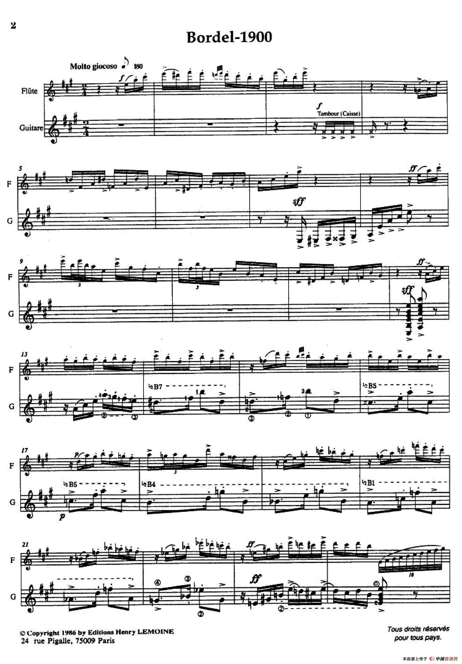 Histoire du Tango：1、Bordel 1900（长笛+吉他）(1)：001.jpg