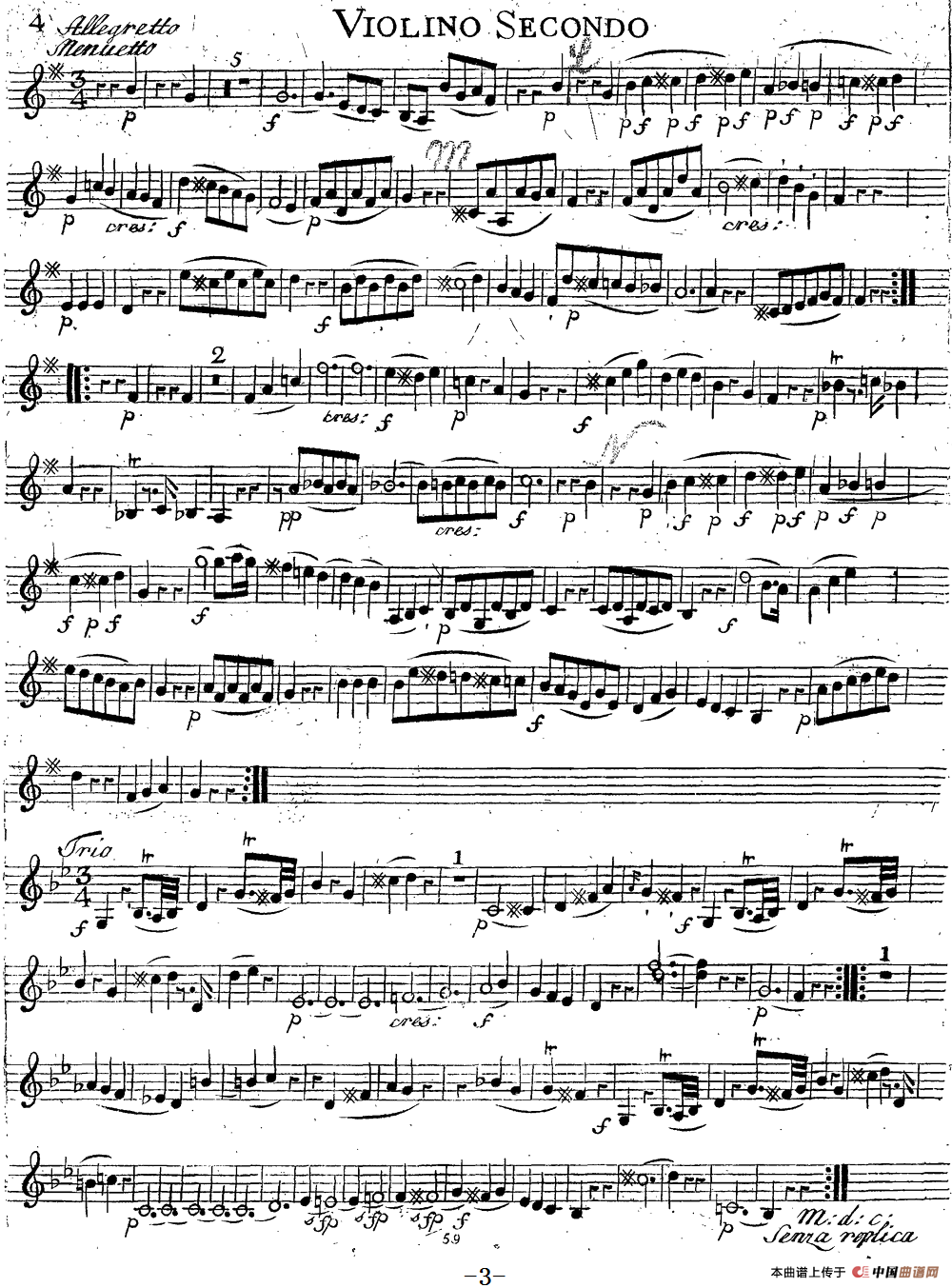 Mozart《Quartet No.14 in G Major,K.387》（Violin 2分谱）(1)：Mozart《Quartet No.14 in G Major,K.387》(Violin 2分谱)_02.png