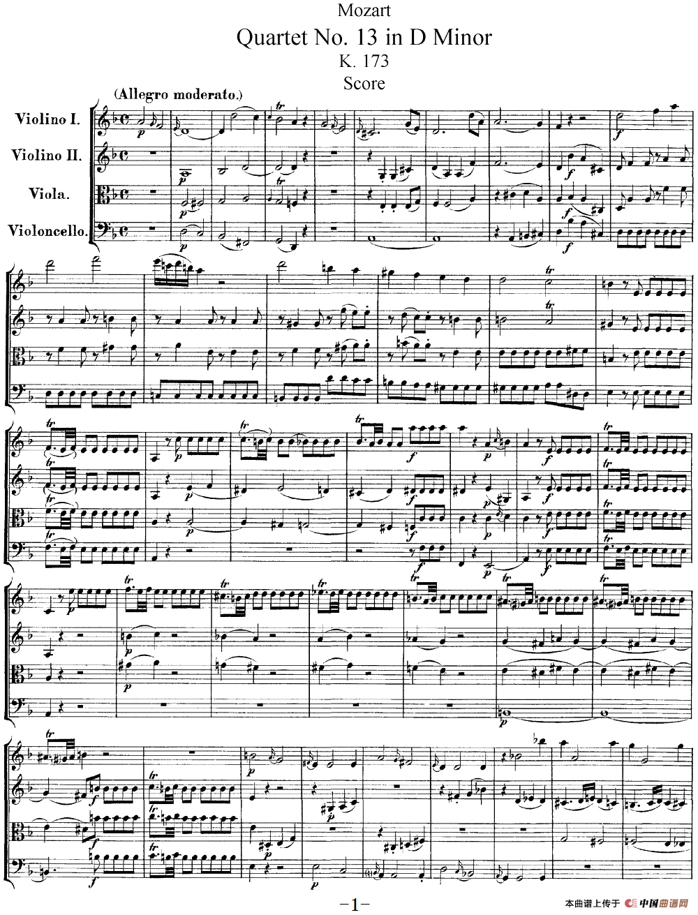Mozart《Quartet No.13 in D Minor,K.173》（总谱）(1)：Mozart《Quartet No.13 in D Minor,K.173》(总谱)_00.png