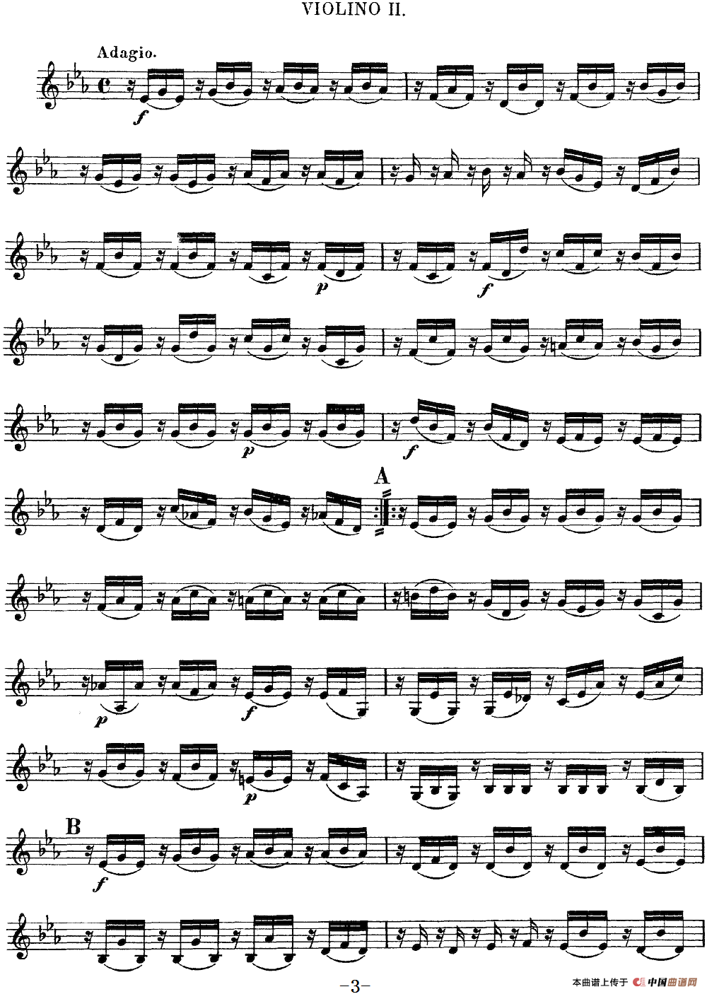 Mozart《Quartet No.12 in Bb Major,K.172》（Violin 2分谱）(1)：Mozart《Quartet No.12 in Bb Major,K.172》(Violin 2分谱)_02.png