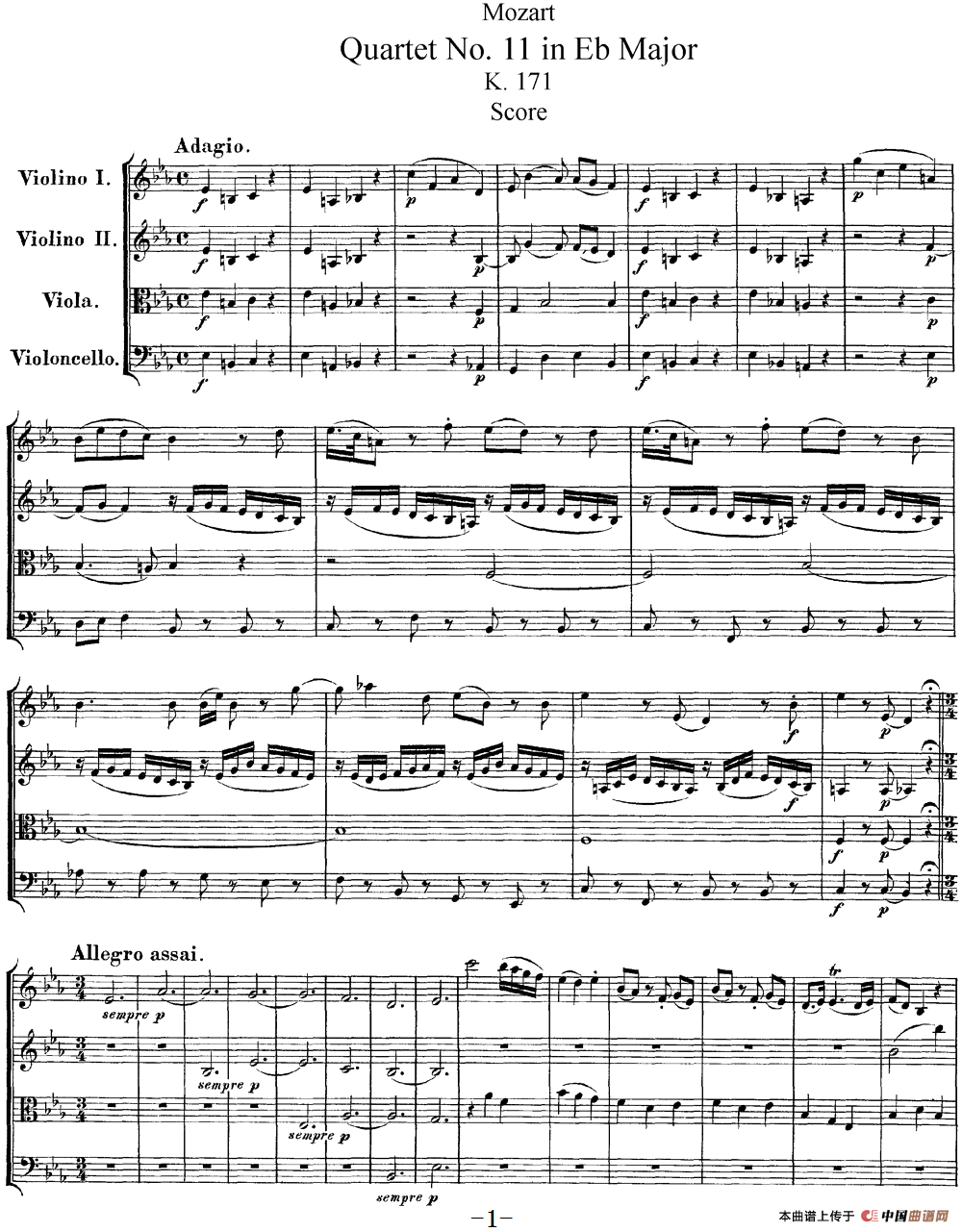 Mozart《Quartet No.11 in Eb Major,K.171》（总谱）(1)：Mozart《Quartet No.11 in Eb Major,K.171》(总谱)_00.png