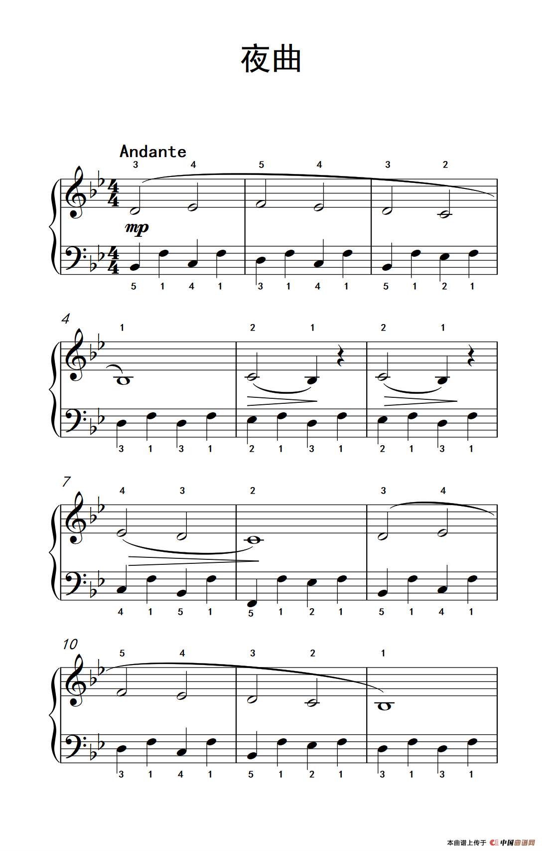 夜曲（约翰·汤普森 成人钢琴教程 第一册）(1)：234_60_1.png