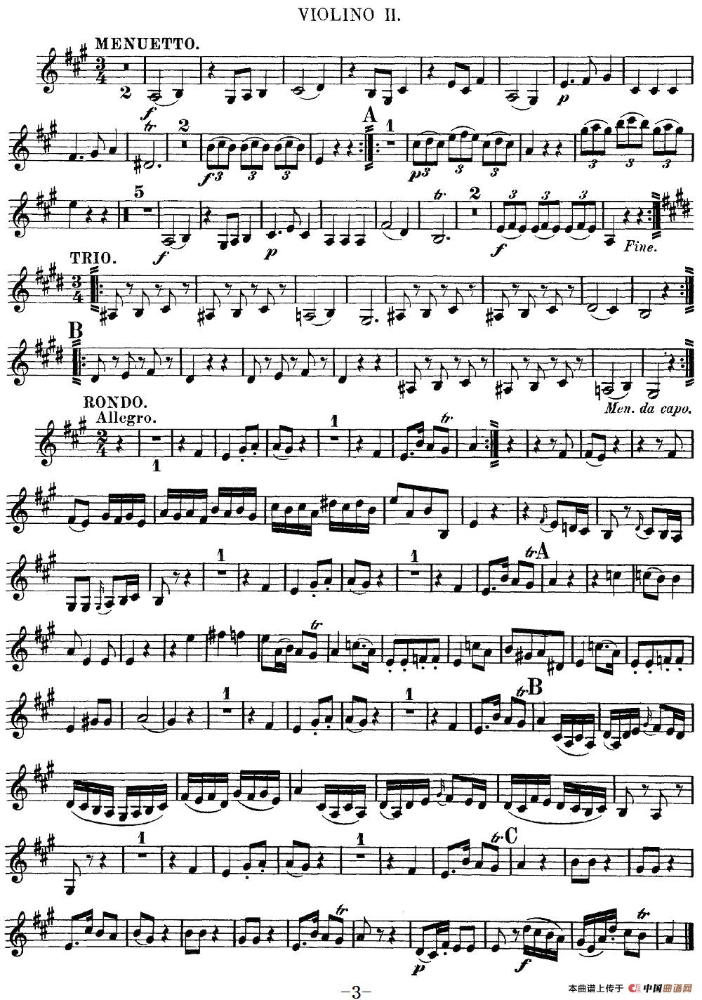 Mozart《Quartet No.9 in A Major,K.169》（Violin 2分谱）(1)：Mozart《Quartet No.9 in A Major,K.169》(Violin 2分谱)_02.png