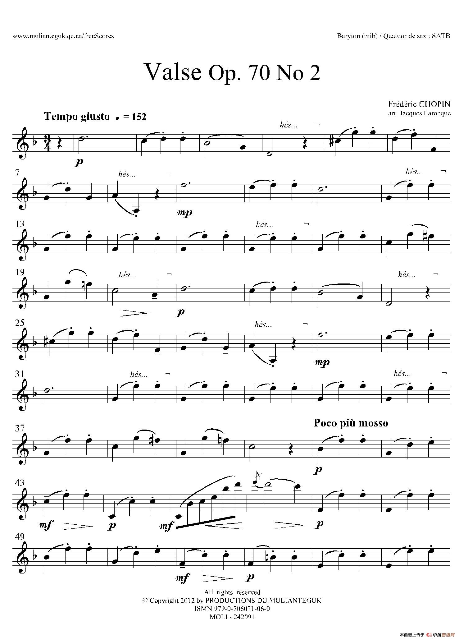 f小调圆舞曲 Op.70 No.2（四重奏上低音萨克斯分谱）(1)：001.jpg