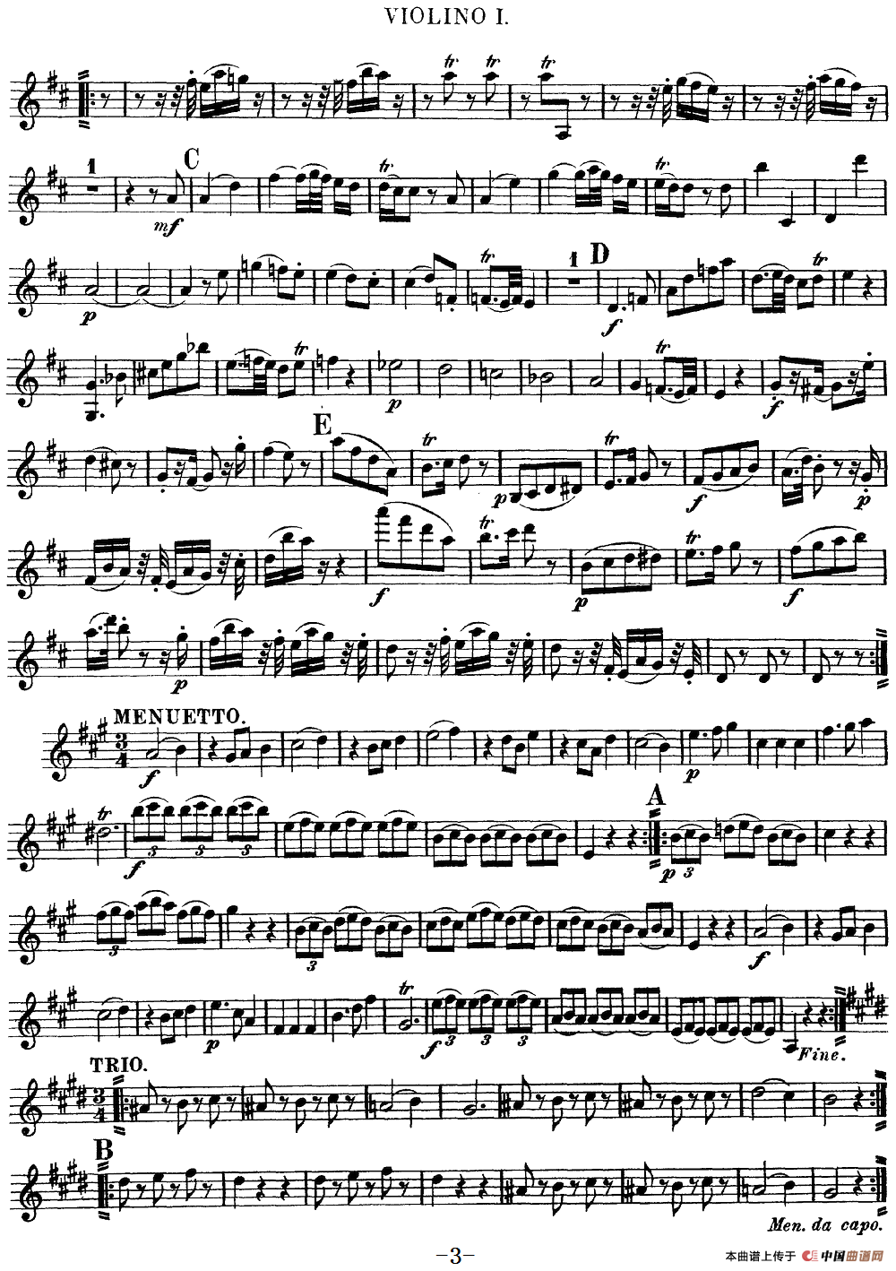 Mozart《Quartet No.9 in A Major,K.169》（Violin 1分谱）(1)：Mozart《Quartet No.9 in A Major,K.169》(Violin 1分谱)_02.png
