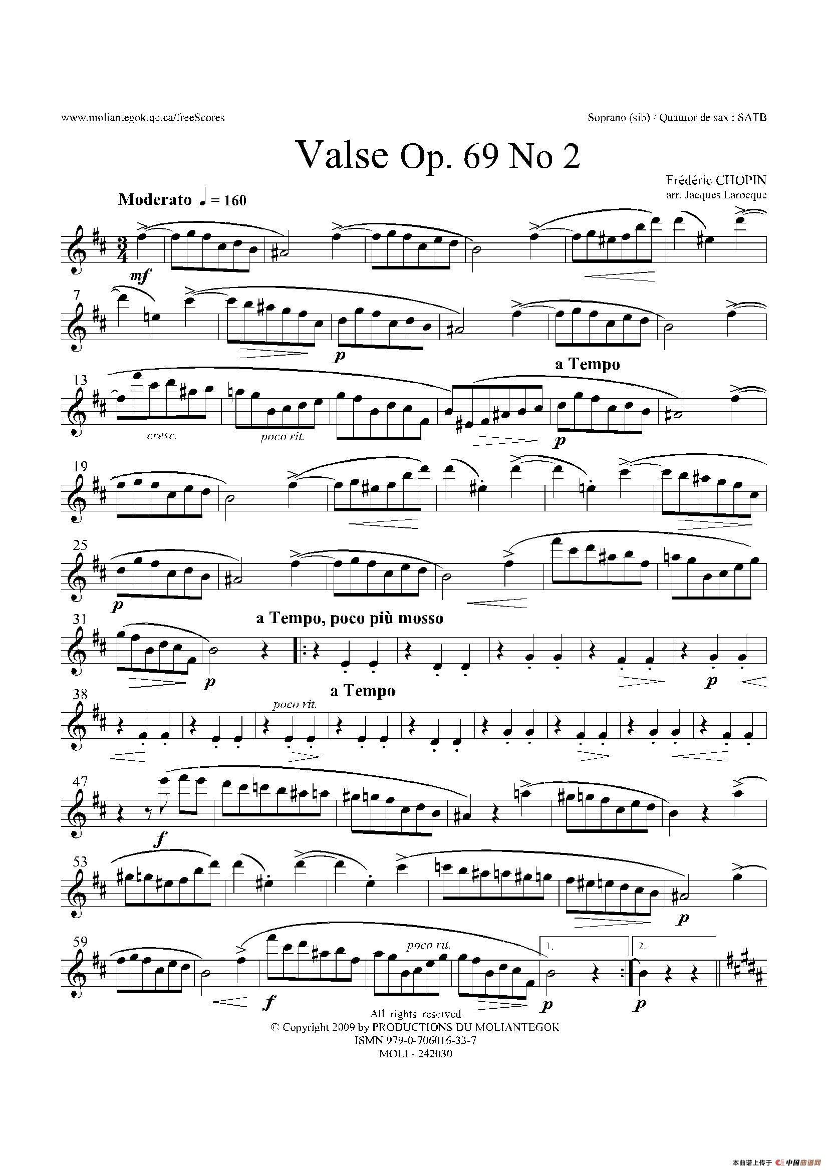 b小调圆舞曲 Op.69 No.2（四重奏高音萨克斯分谱）(1)：001.jpg