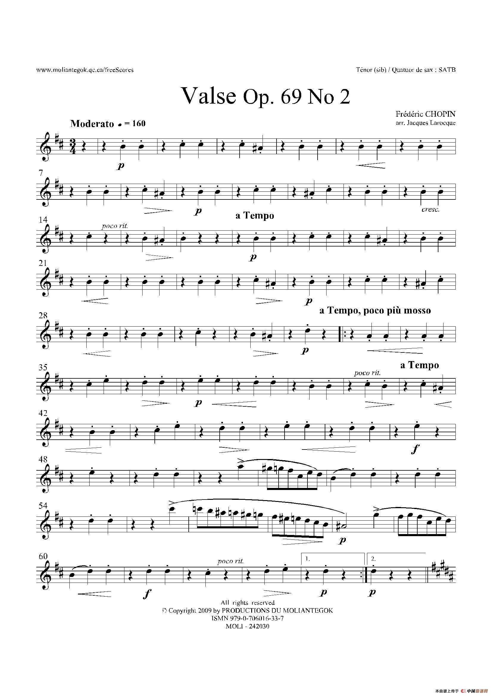 b小调圆舞曲 Op.69 No.2（四重奏次中音萨克斯分谱）(1)：001 (1).jpg