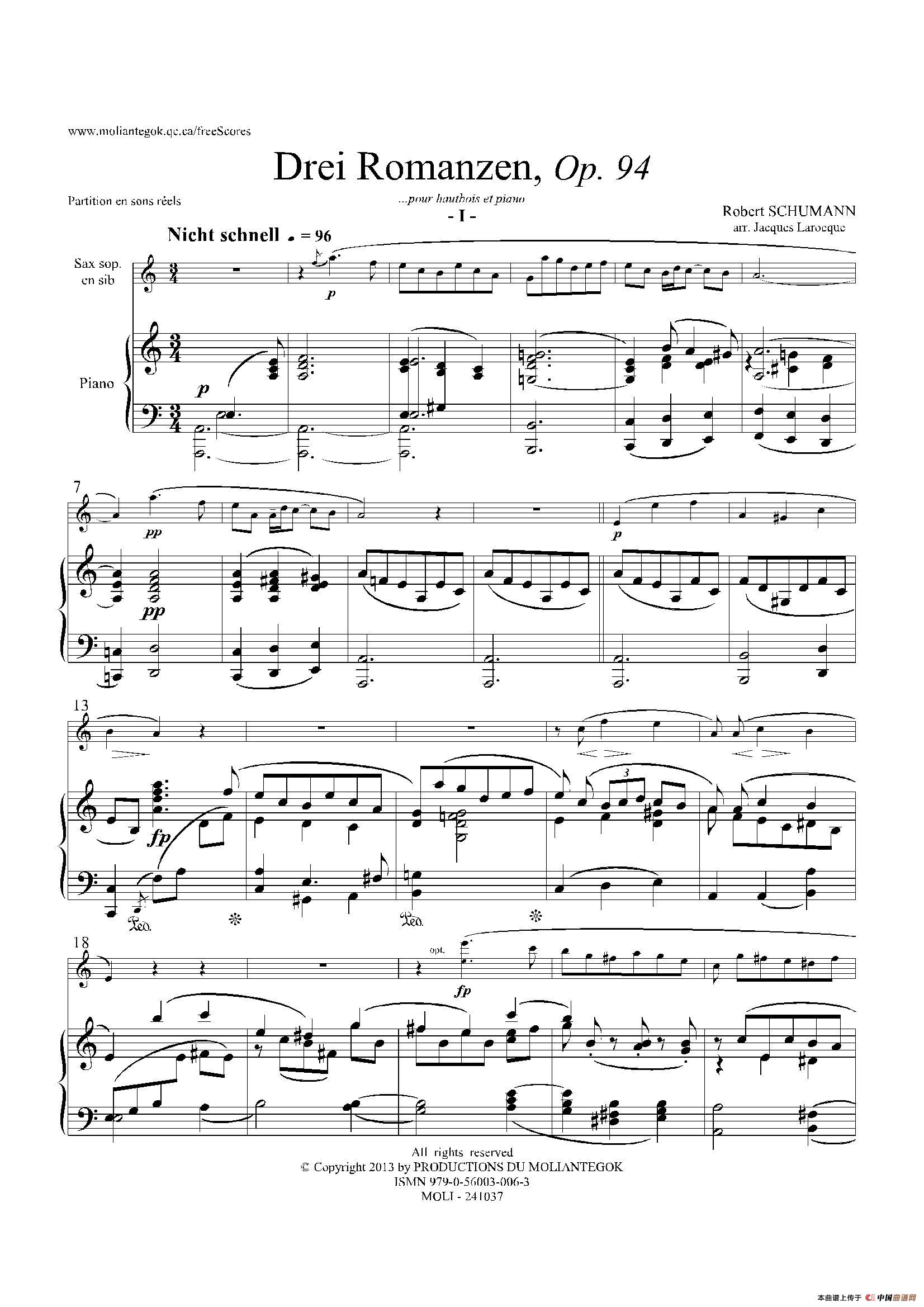 三首浪漫曲 Op.94（高音萨克斯+钢琴伴奏）(1)：001.jpg