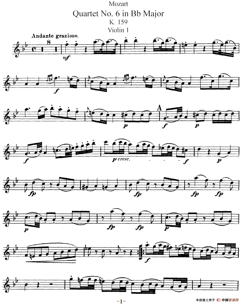 Mozart《Quartet No.6 in Bb Major,K.159》（Violin 1分谱）(1)：Mozart《Quartet No.6 in Bb Major,K.159》（Violin 1分谱）_00.png