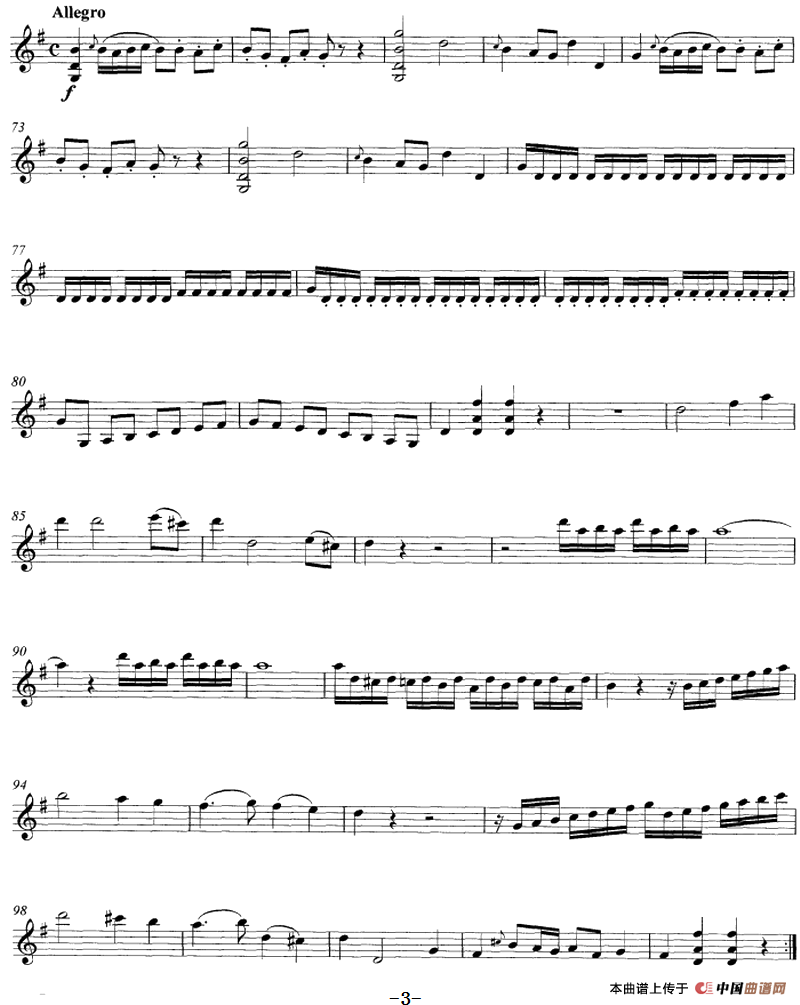 Mozart《String Quartet No.1 in G Major,K.80》（Violin Ⅱ分谱）(1)：Mozart《String Quartet No.1 in G Major,K.80》(Violin Ⅱ分谱)-器乐提琴3.png