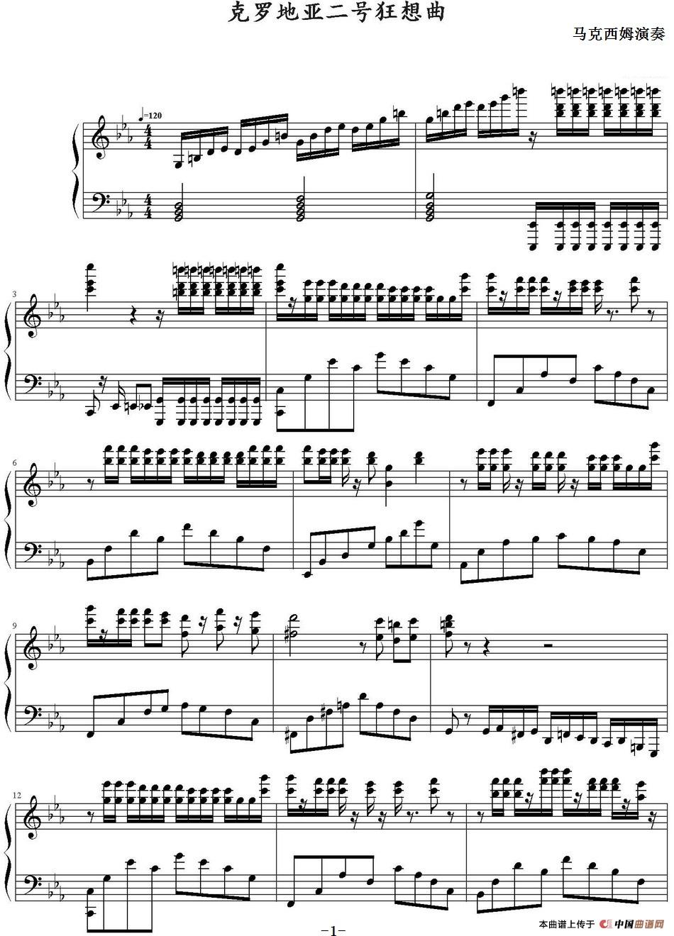 克罗地亚二号狂想曲(1)：克罗地亚二号狂想曲 马克西姆演奏_页面_1.jpg