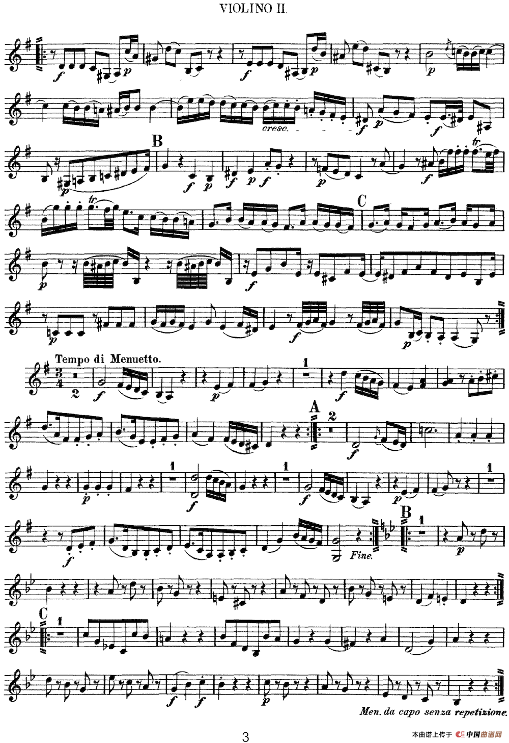 Mozart《Quartet No.3 in G Major,K.156》（Violin 2分谱）(1)：Mozart《Quartet No.3 in G Major,K.156》（Violin 2分谱）_02.png