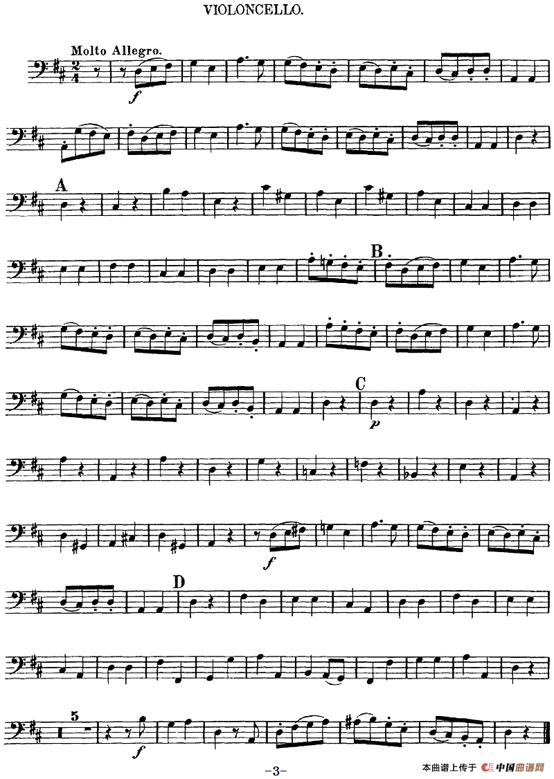 Mozart《Quartet No.2 in D Major,K.155》（Cello分谱）(1)：Mozart《Quartet No.2 in D Major,K.155》(Cello分谱)-器乐提琴_03.png