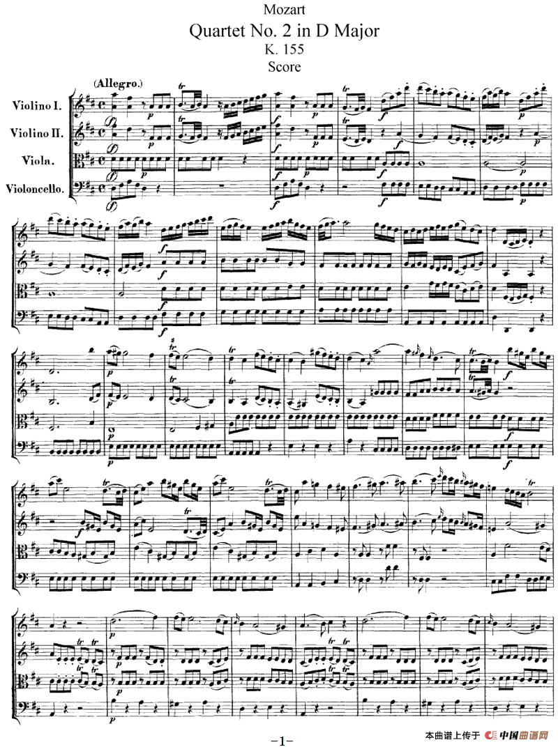 Mozart《Quartet No.2 in D Major,K.155》（总谱）(1)：Mozart《Quartet No.2 in D Major,K.155》(总谱)-器乐提琴_01.png