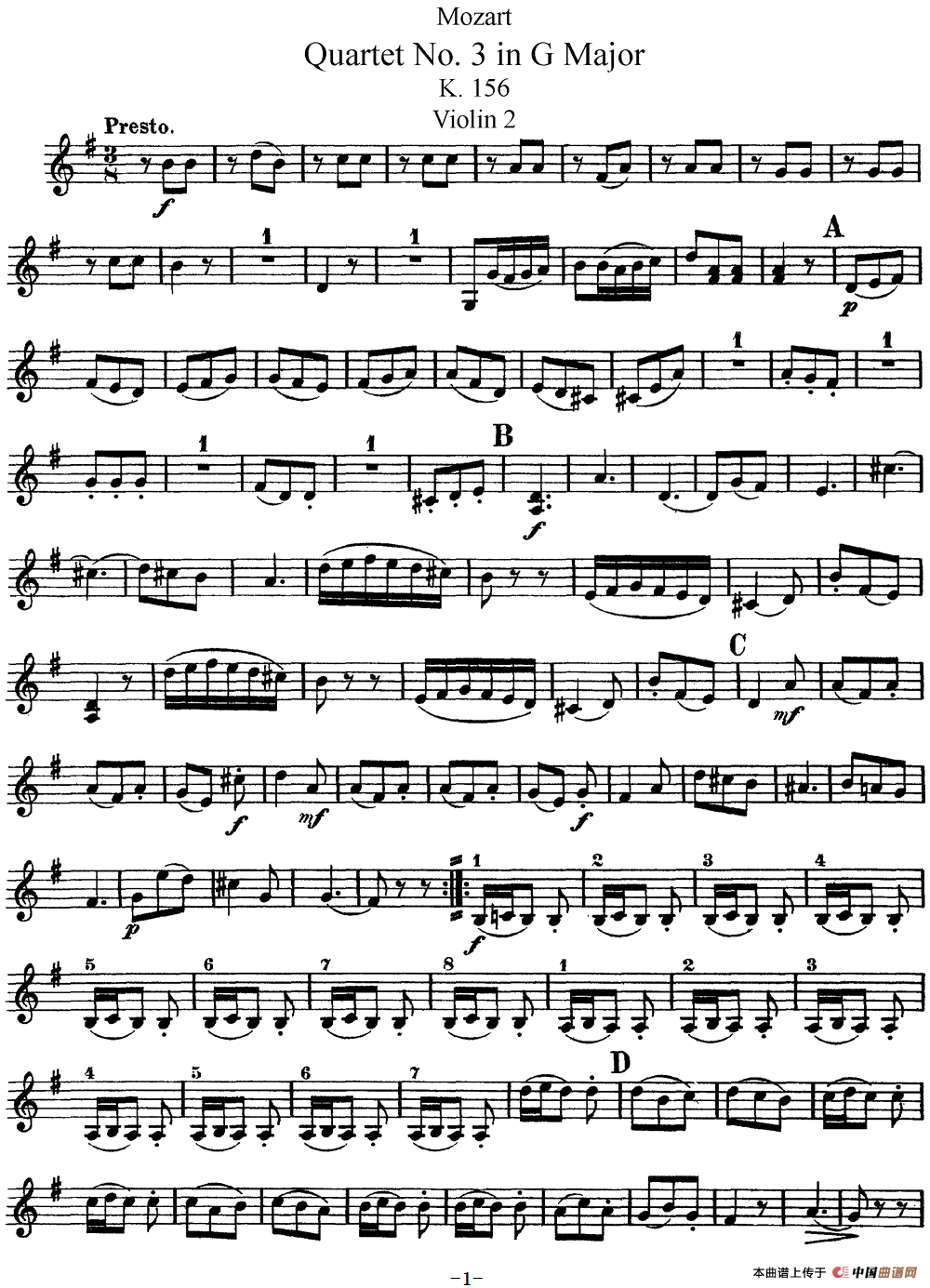Mozart《Quartet No.3 in G Major,K.156》（Violin 2分谱）(1)：Mozart《Quartet No.3 in G Major,K.156》（Violin 2分谱）_00.png
