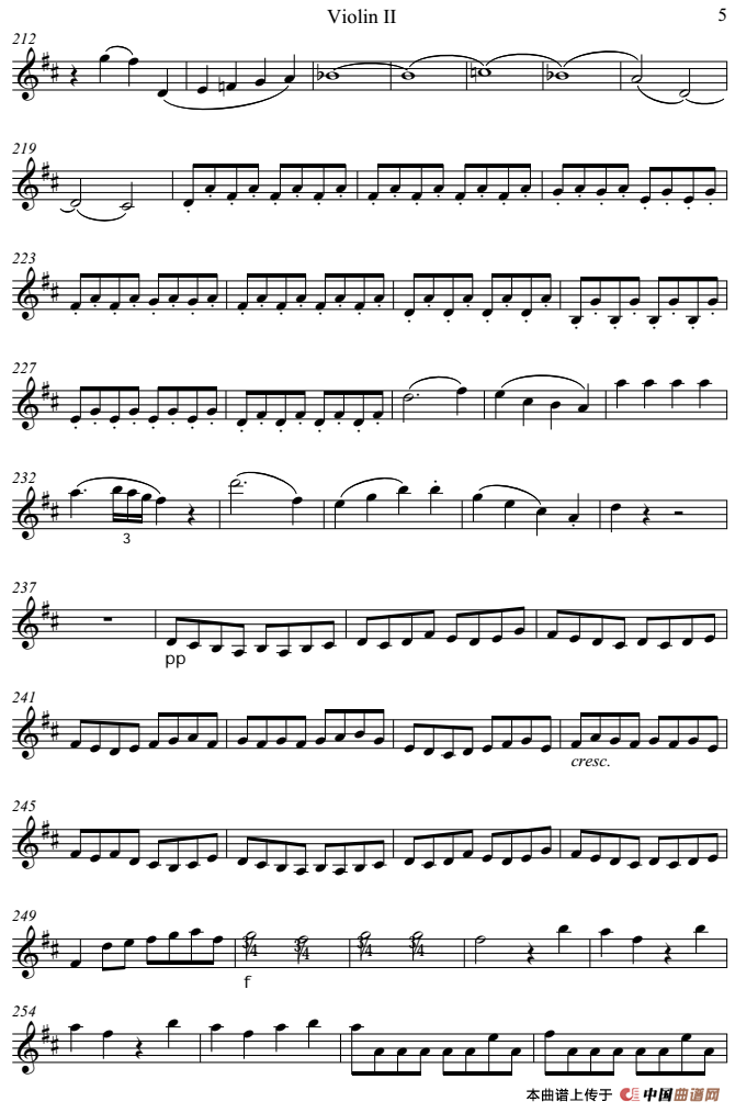 Overture from the Marriage of Figaro 费加罗的婚礼（Violin Ⅱ分谱）(1)：Overture from the Marriage of Figaro 费加罗的婚礼（Violin Ⅱ分谱）莫扎特曲-器乐提琴5.png