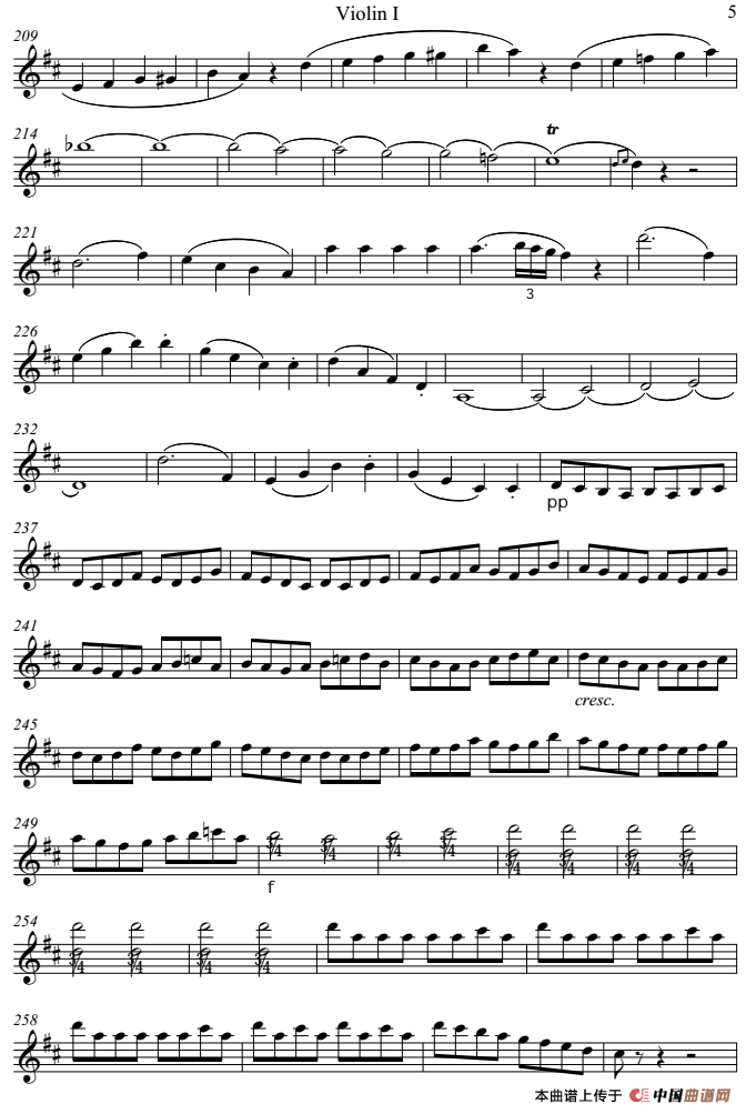 Overture from the Marriage of Figaro 费加罗的婚礼（Violin Ⅰ分谱）(1)：Overture from the Marriage of Figaro 费加罗的婚礼（Violin Ⅰ分谱）莫扎特曲-器乐提琴5.png